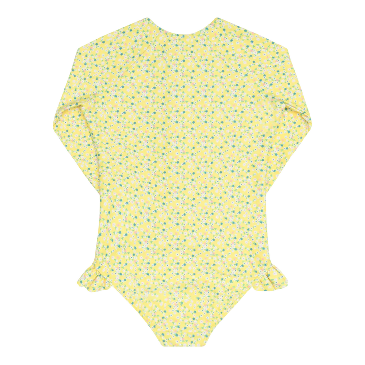 Girl’s Petite Fleur Front Zip Rashguard One Piece