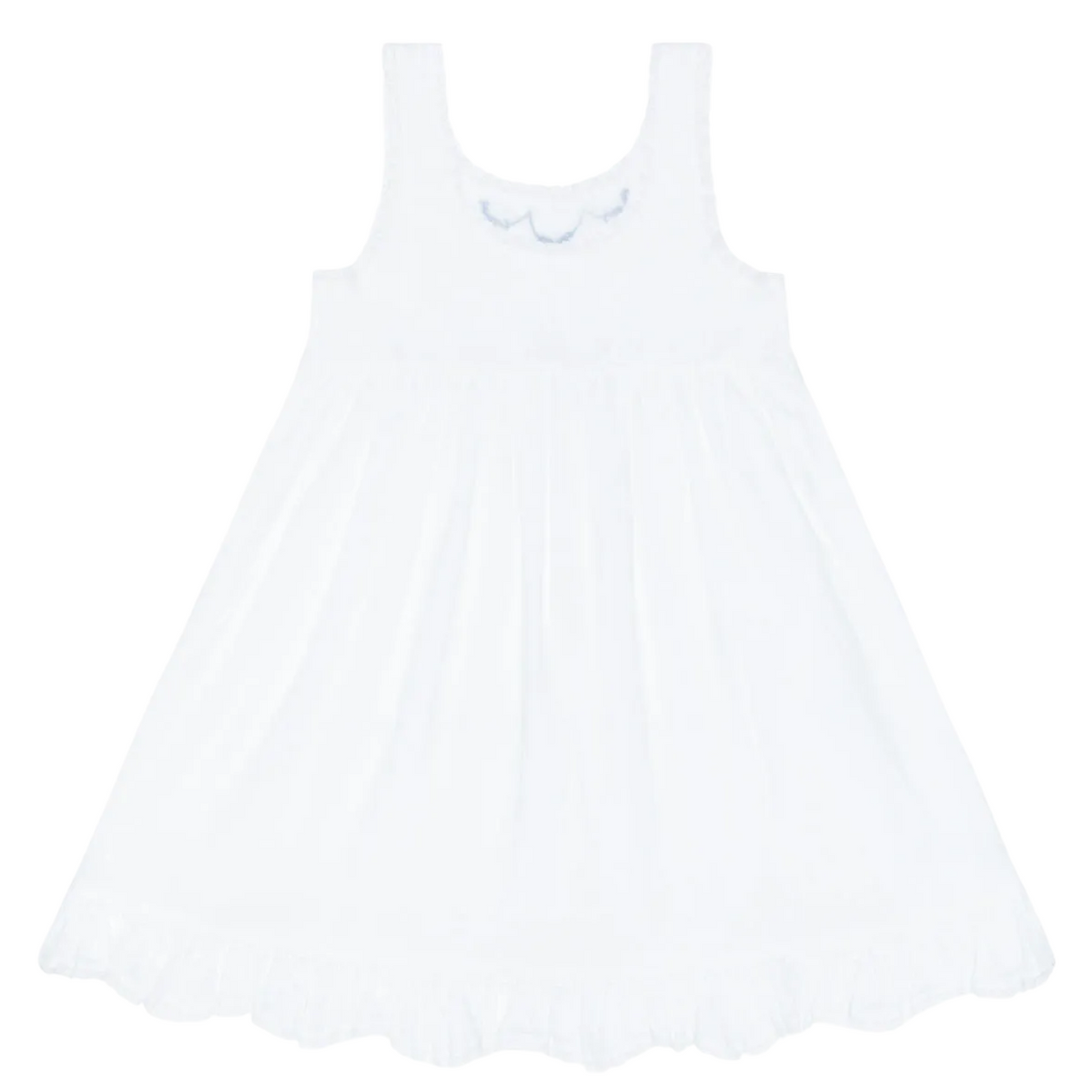 Girls’ Shell White Simple Dress