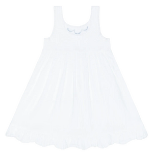 Girls’ Shell White Simple Dress