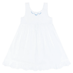 Girls’ Shell White Simple Dress