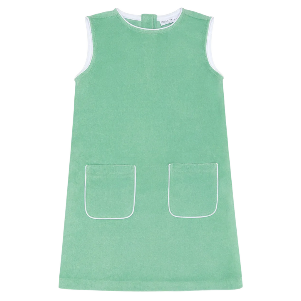 Girls’ Gustavia Green French Terry Simple Dress