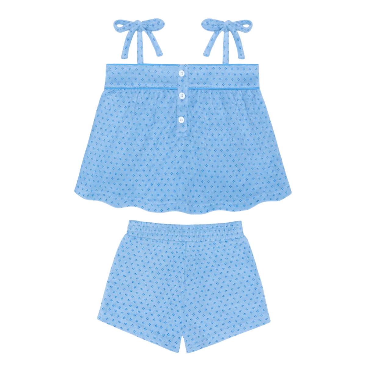 Girls’ Le Marin Dot French Terry Tie Top and Short Set