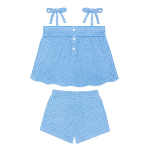 Girls’ Le Marin Dot French Terry Tie Top and Short Set