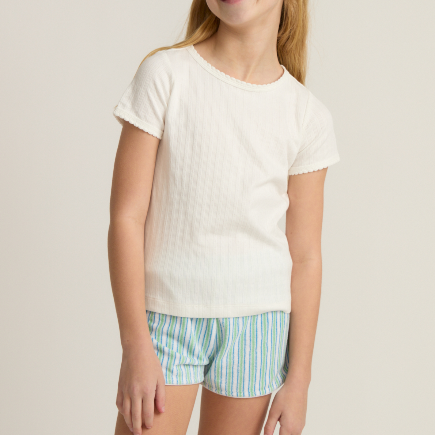 Girls’ Tamarin Stripe French Terry Short