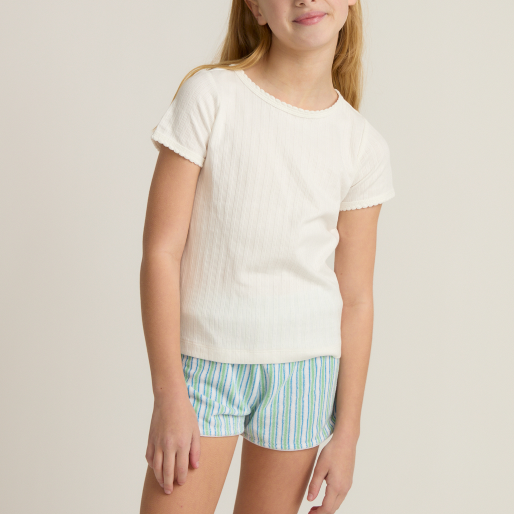 Girls’ Tamarin Stripe French Terry Short