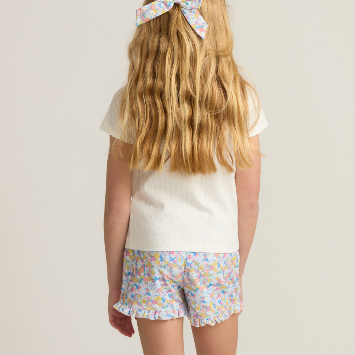 Girls’ Jasmine Blossom French Terry Ruffle Short