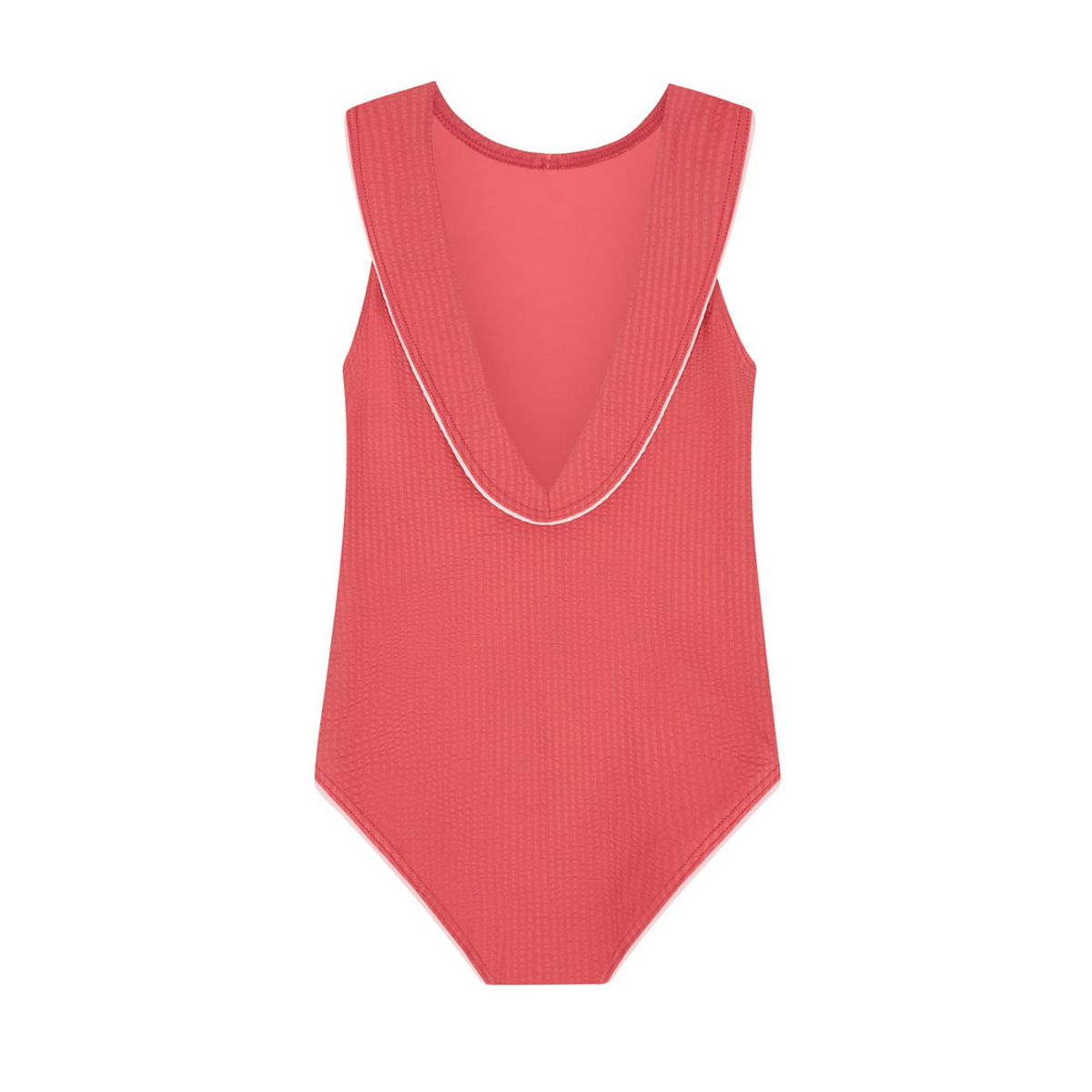 Girls Sailor Red Seersucker Sailor One Piece