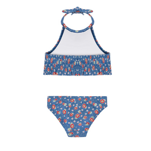 Girls Chatham Floral Smocked Halter Bikini