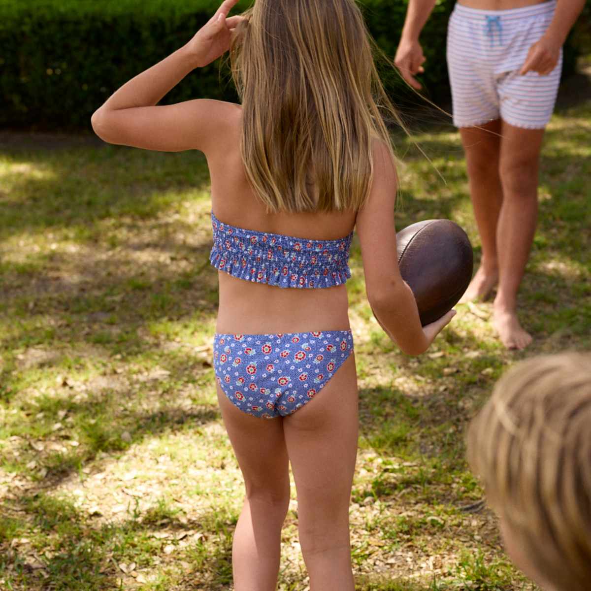 Girls Chatham Floral Smocked Halter Bikini