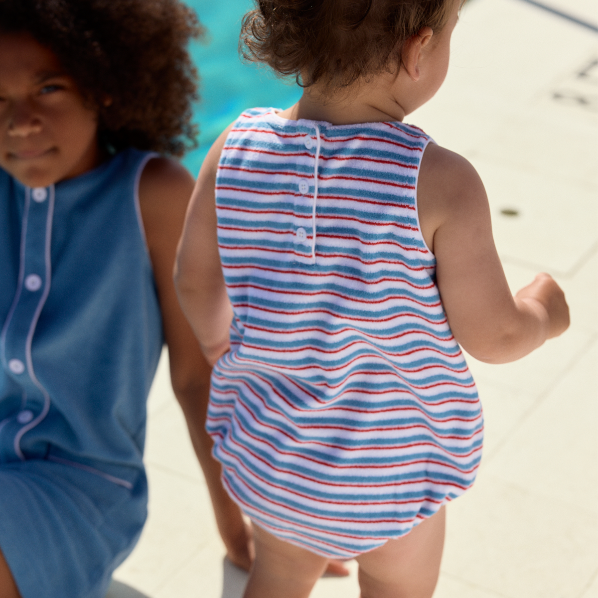 Baby Jetty Stripe French Terry Bubble Romper