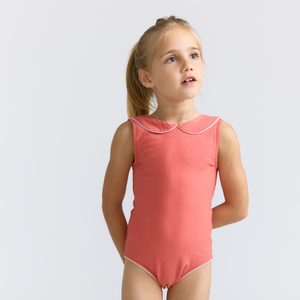 Girls Sailor Red Seersucker Sailor One Piece