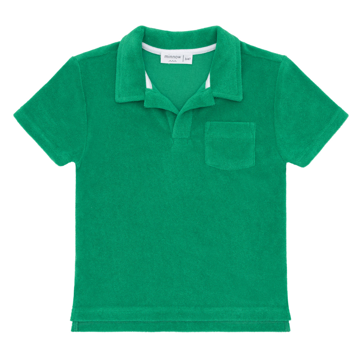 Boys Bermuda Green French Terry Polo