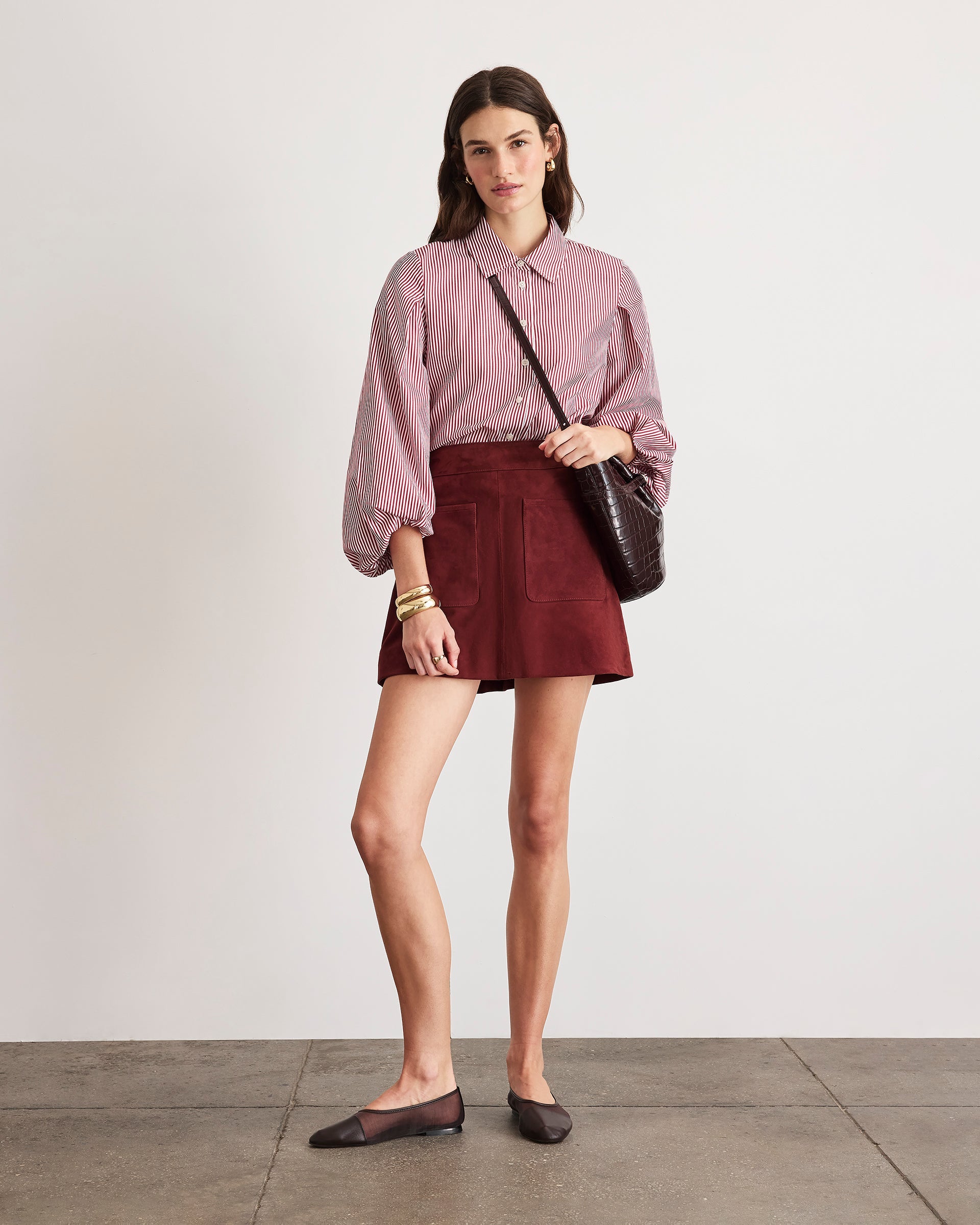 Fran Skirt in Deep Redwood