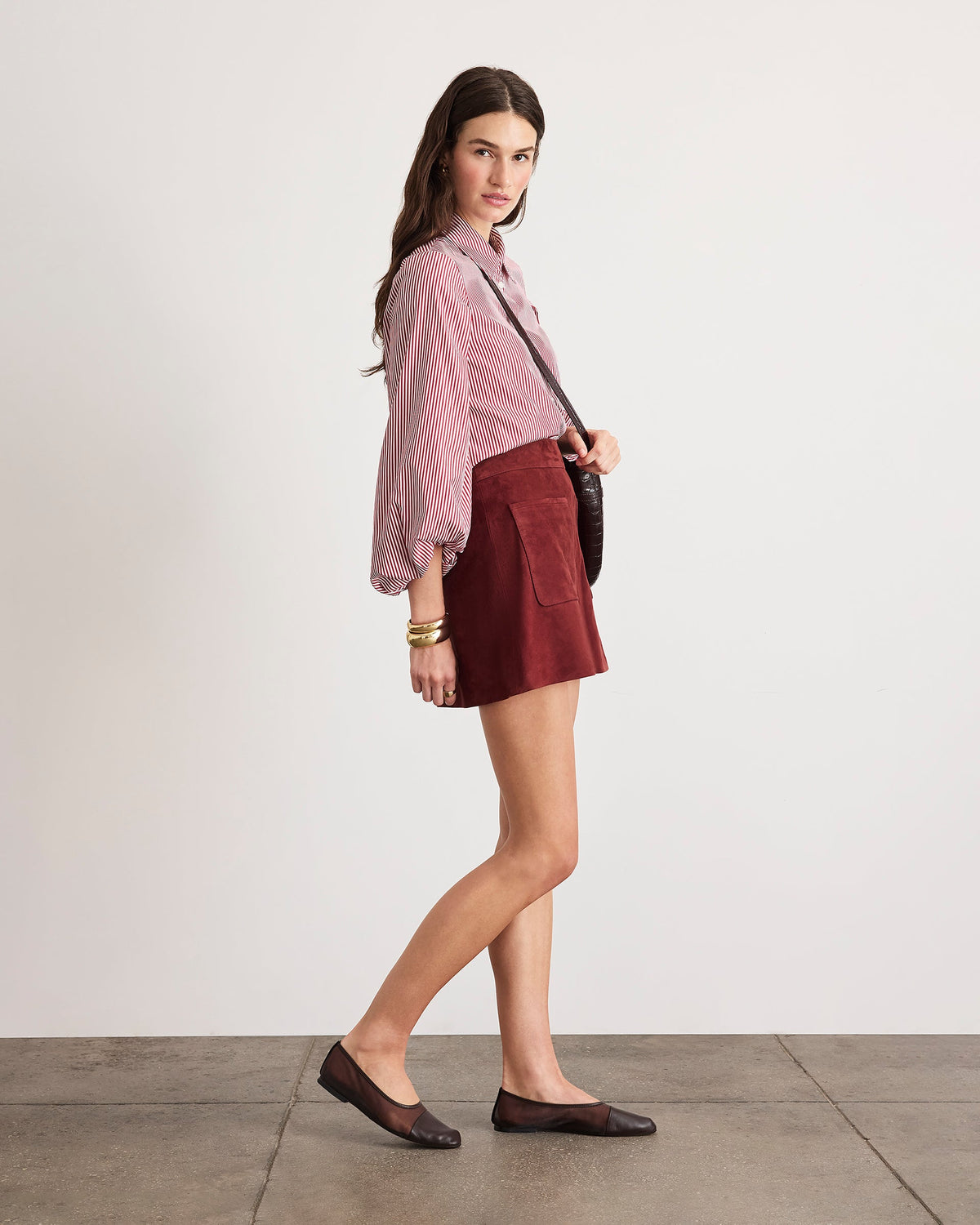Fran Skirt in Deep Redwood
