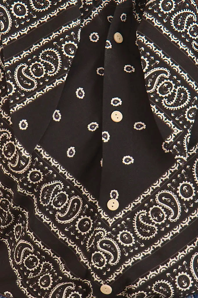 Frances Top in Aces Wild Black