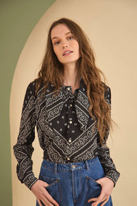 Frances Top in Aces Wild Black