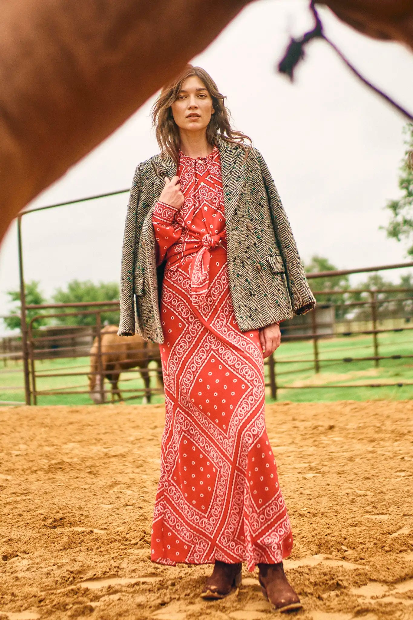 Frances Top in Aces Wild Red