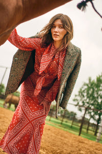 Frances Top in Aces Wild Red