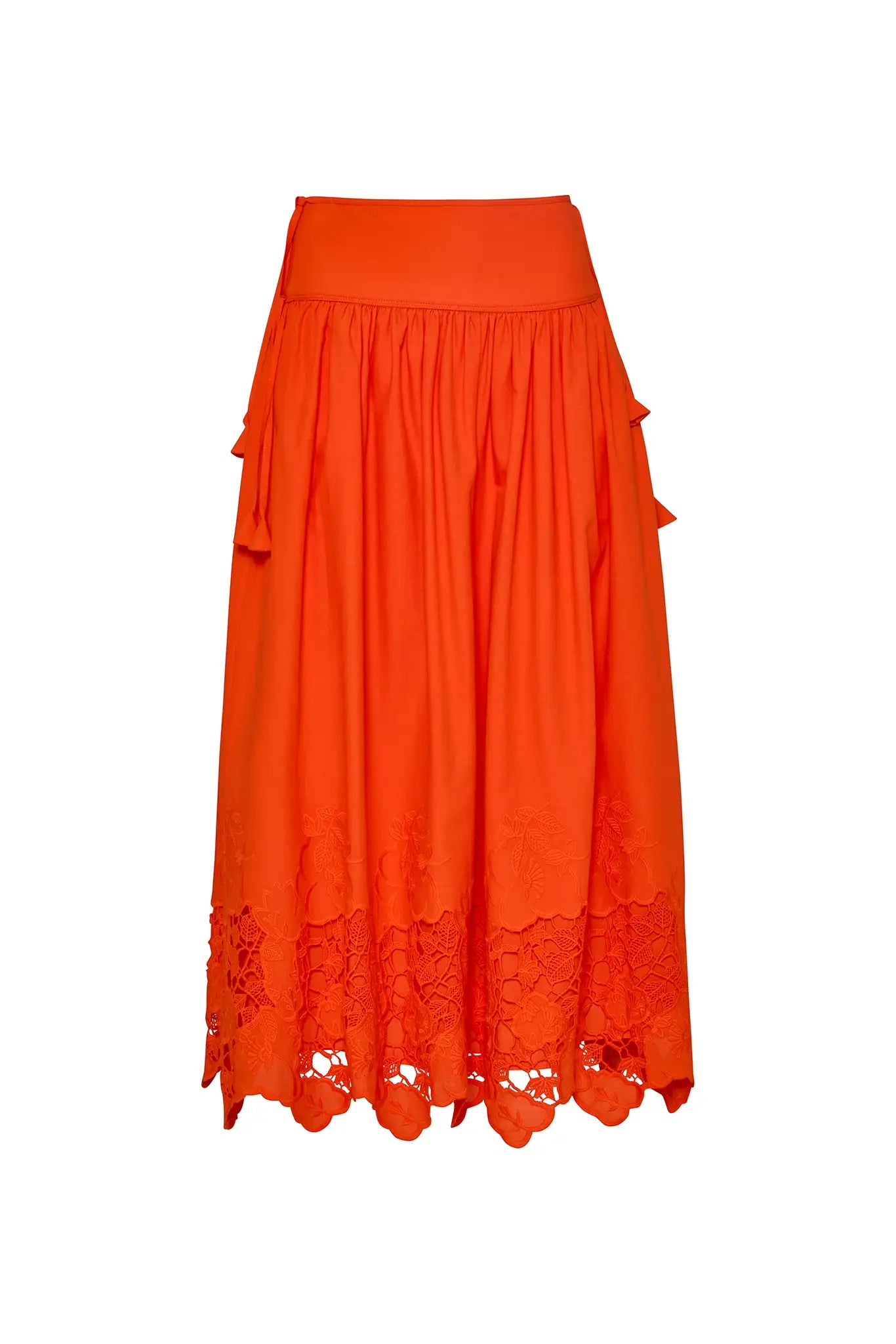 Nathalie Skirt in Tangerine Tango Embroidery