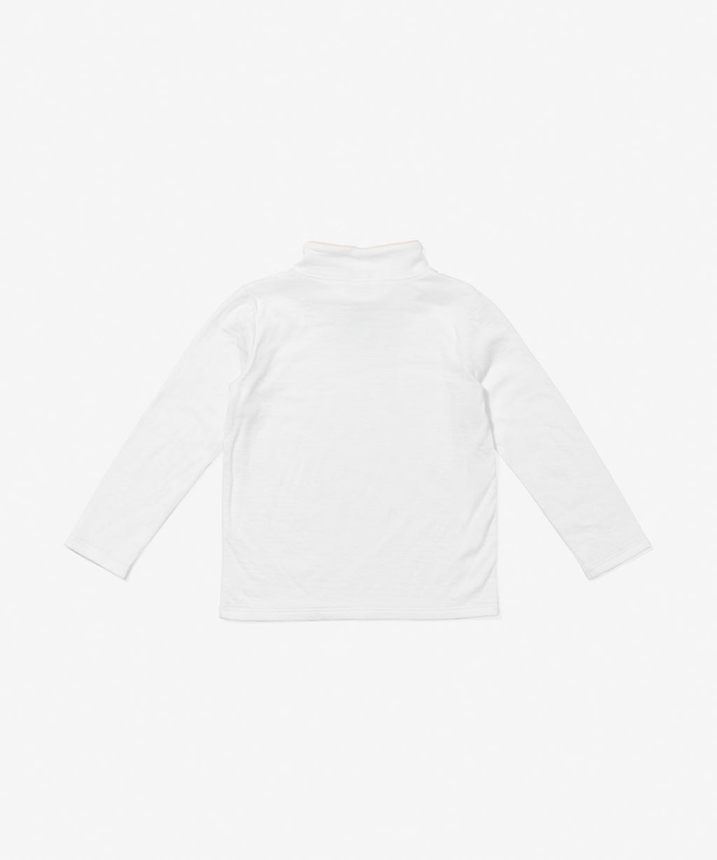 Frank T-Neck in Vanilla Piping