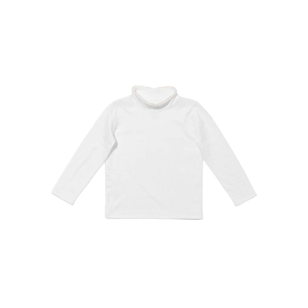 Frank T-Neck in Vanilla Piping