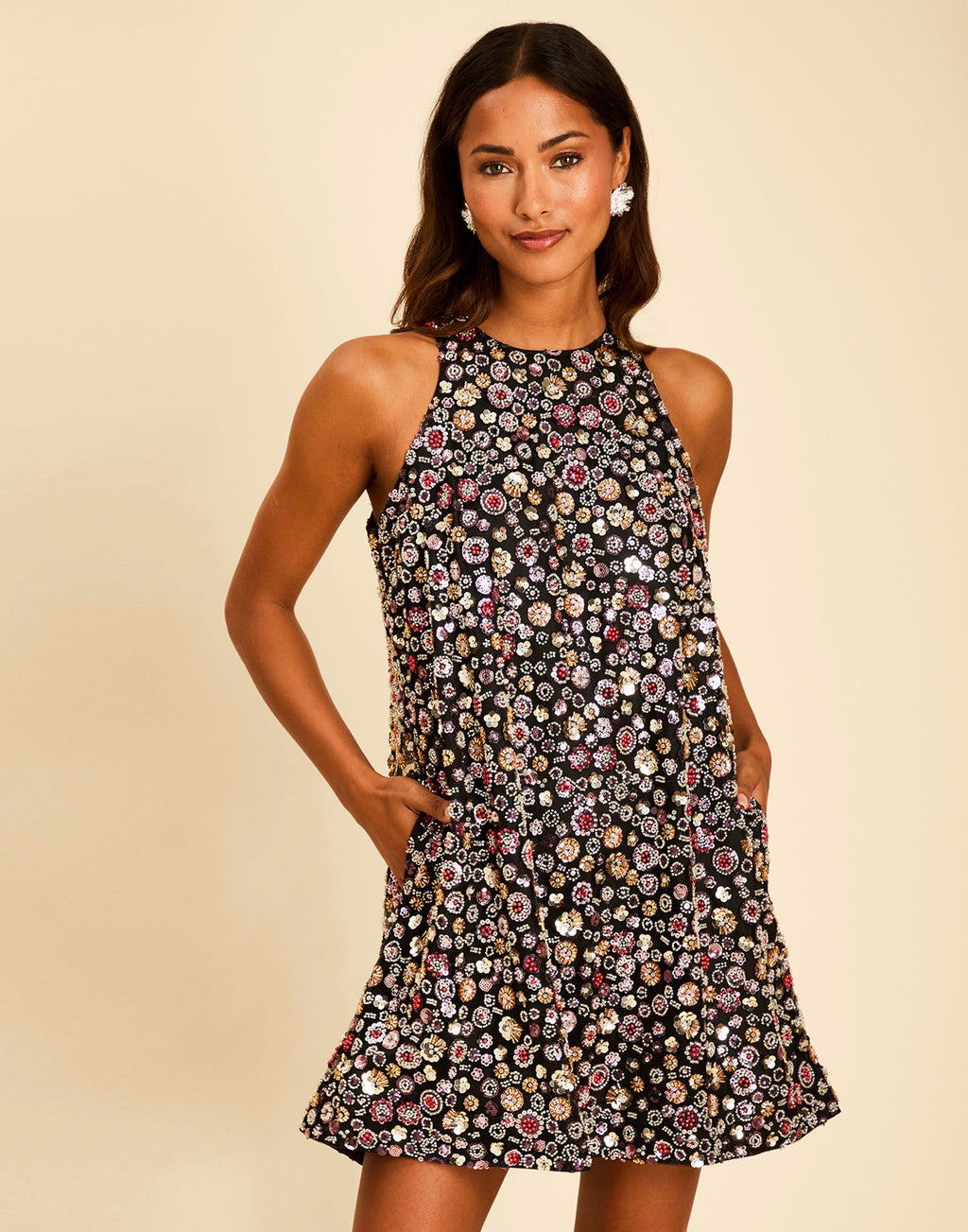 Frankie Mini Dress in Orchid Multi