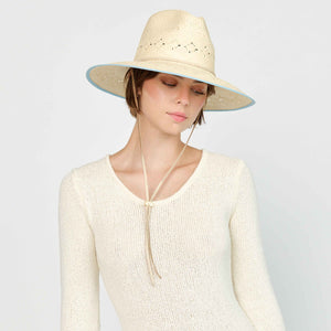 Fiji Hat in Natural & Sky