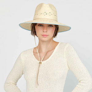 Fiji Hat in Natural & Sky