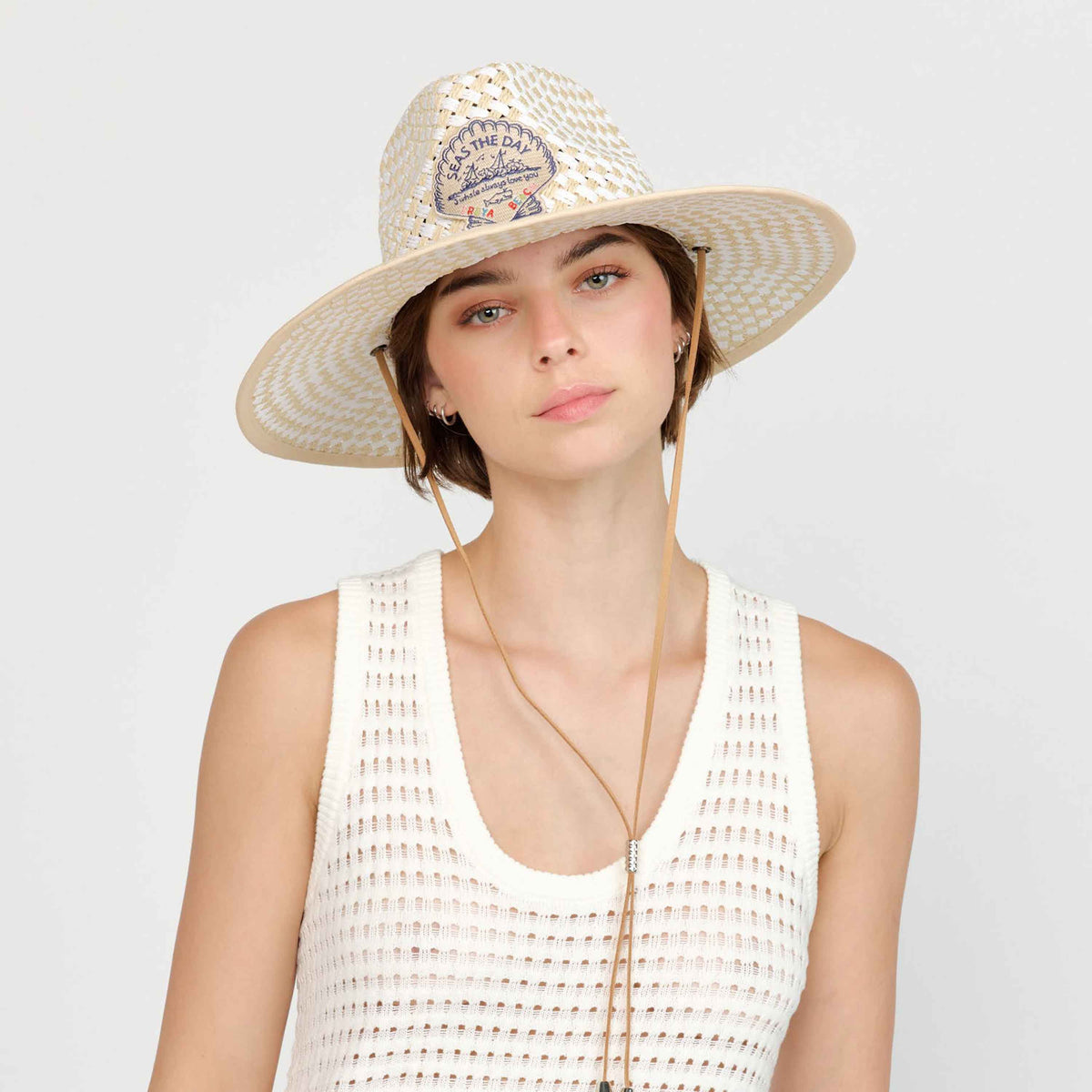 Seas the Day Lifeguard Hat in Ivory