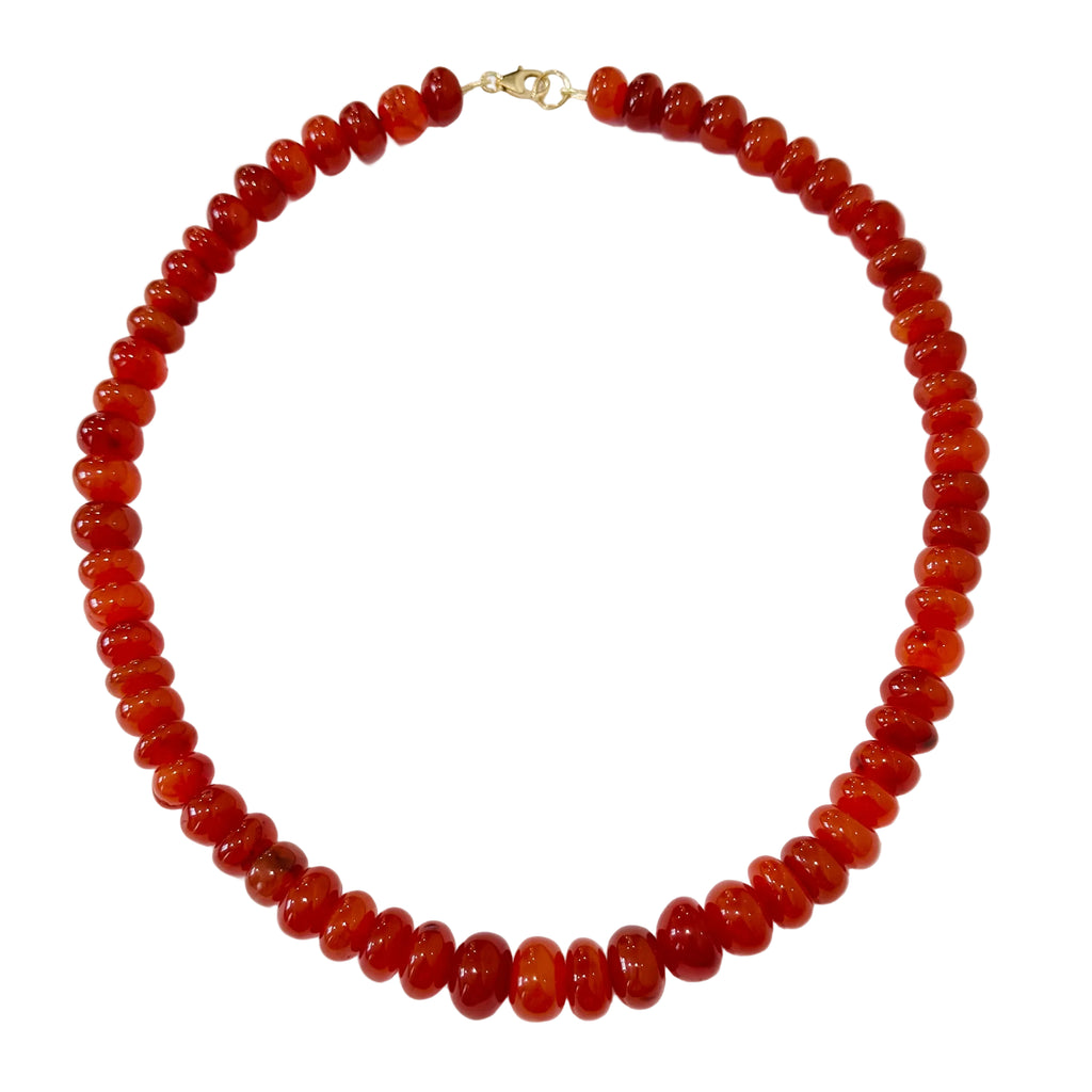 Smooth Carnelian Candy Necklace