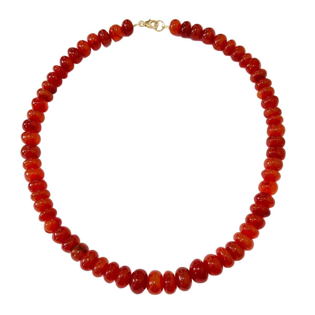 Smooth Carnelian Candy Necklace