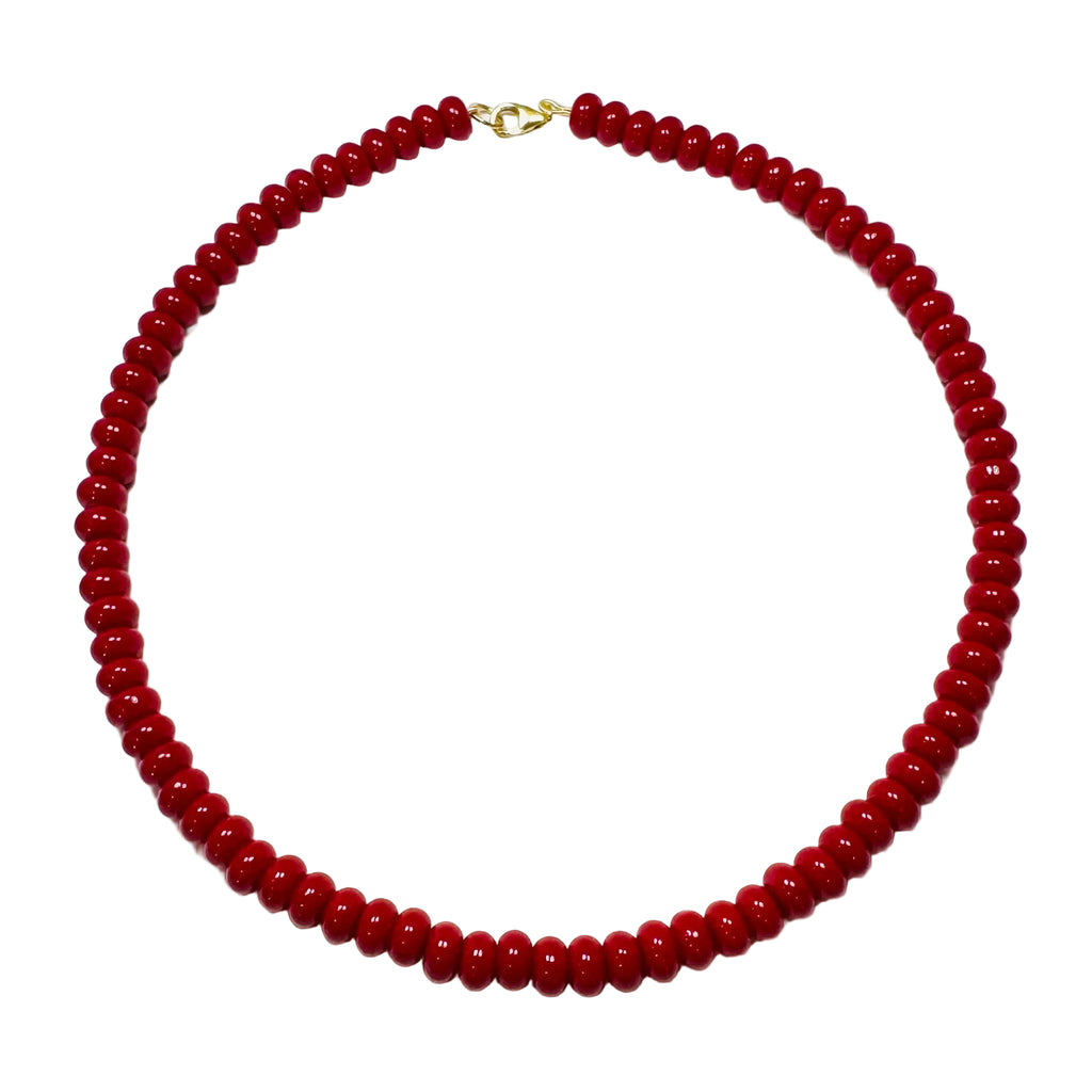 Red Agate Candy Necklace