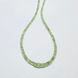 Cucumber Tourmaline Heishi Necklace, Graduated