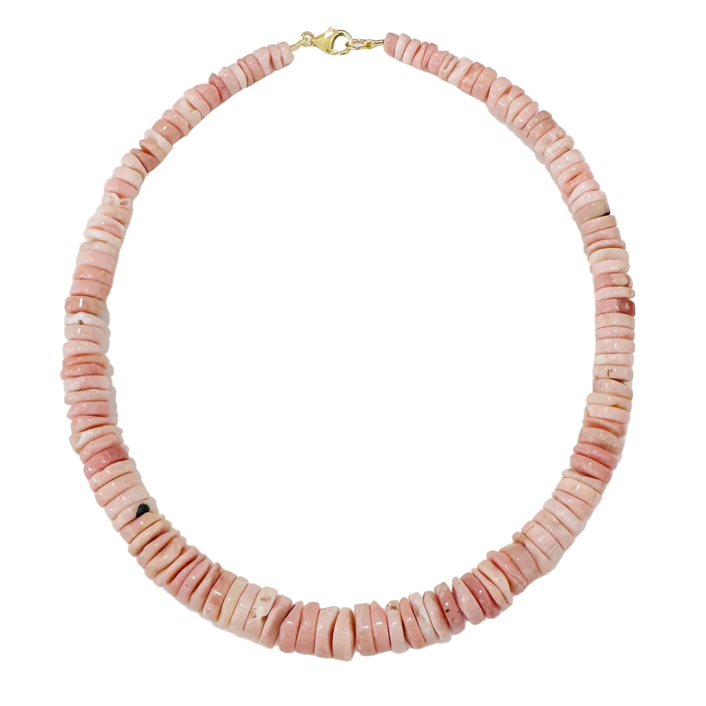 Rugged Pink Opal Graduated Candy Necklace