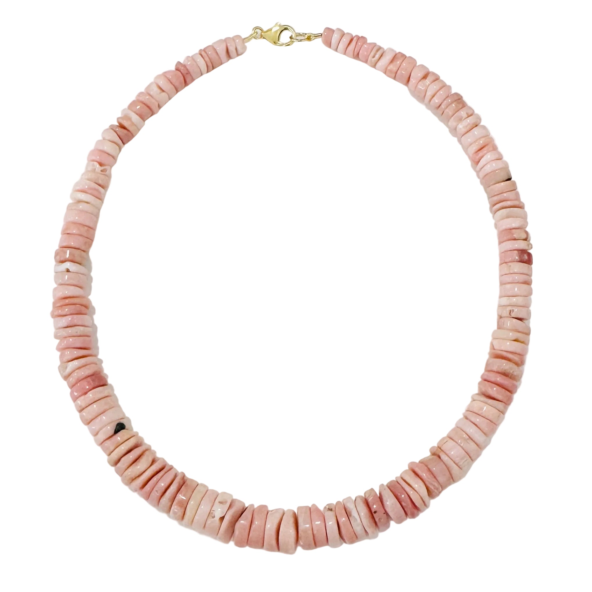 Rugged Pink Opal Graduated Candy Necklace