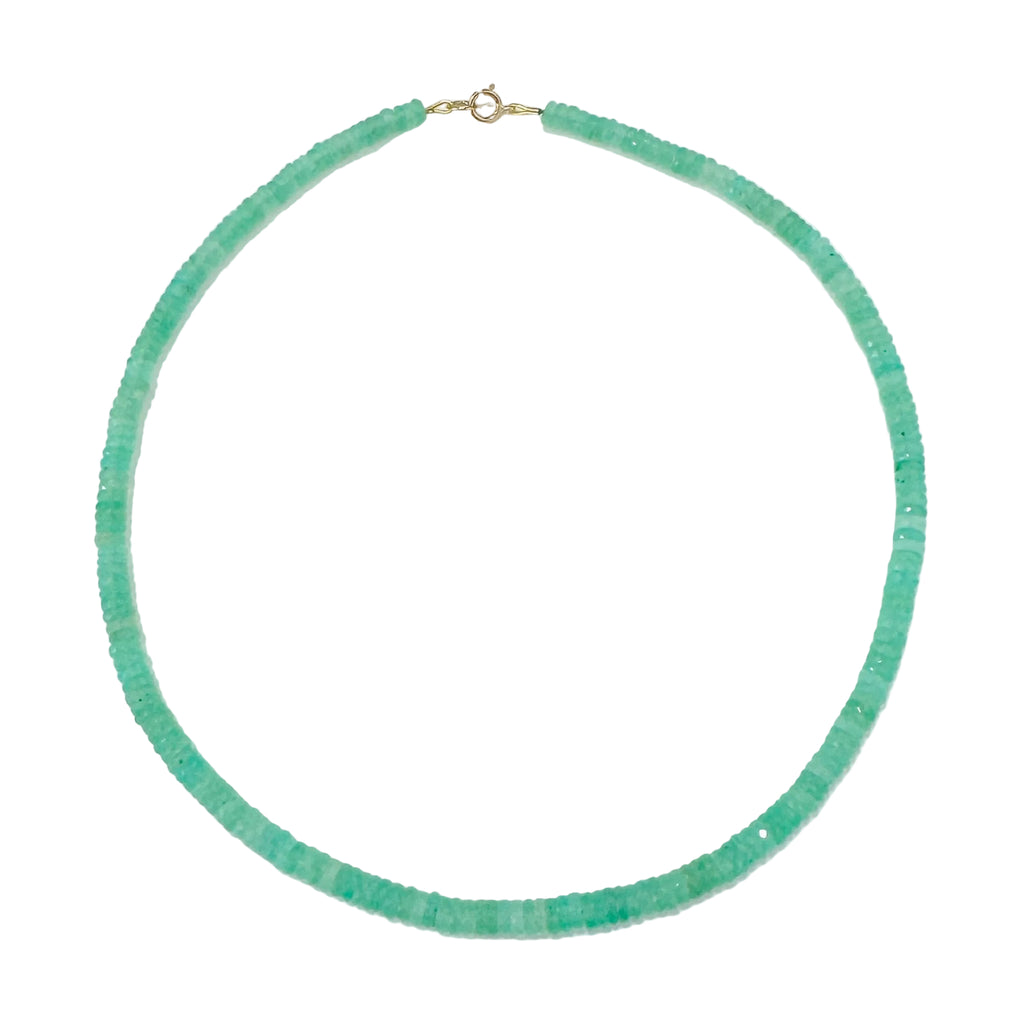 Light Chrysoprase Heishi Necklace