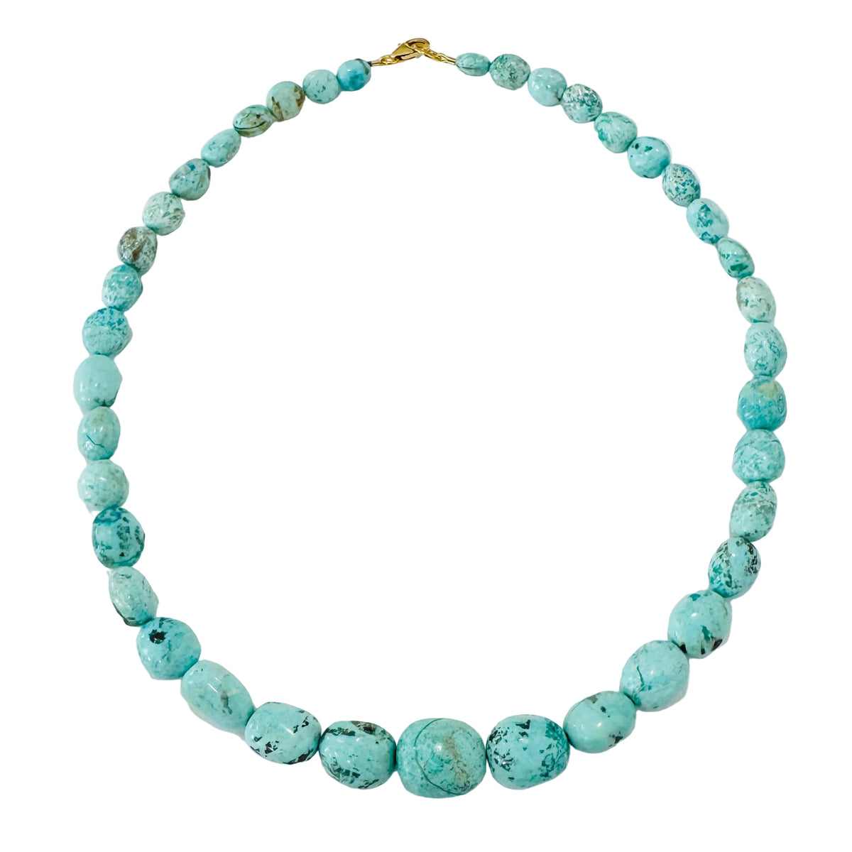Graduated Turquoise Nugget Necklace