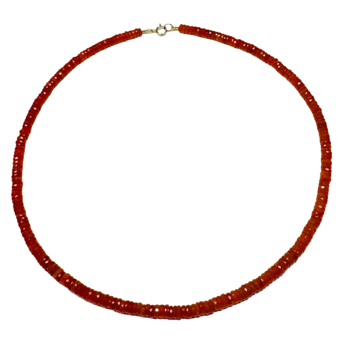 Carnelian Heishi Necklace
