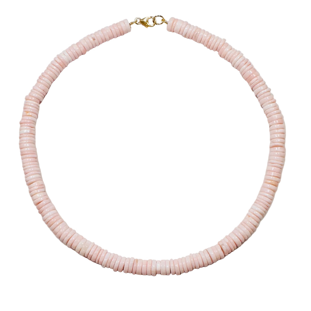 Pink Opal Heishi Cut Necklace