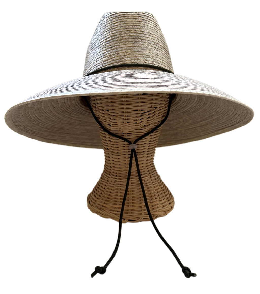Hollyhock Sun Hat in Dark Olive Green Lanyard with Rose Quartz Toggle