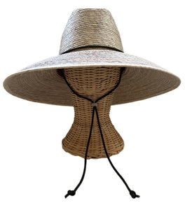 Hollyhock Sun Hat in Dark Olive Green Lanyard with Rose Quartz Toggle