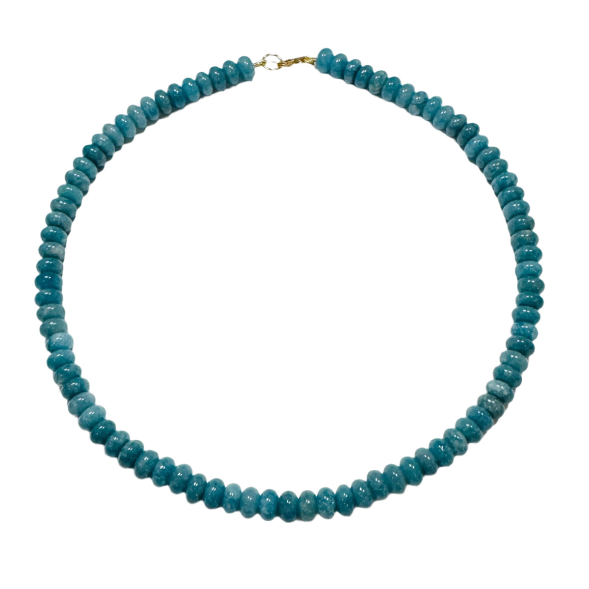 Peacock Blue Angelite Candy Necklace