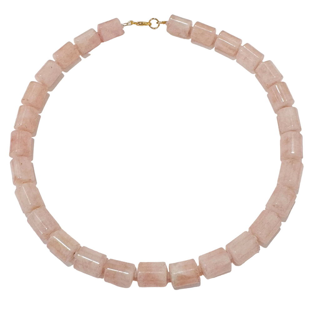 Morganite Tube Necklace