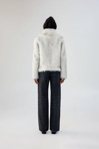 Fur Delish Jacket in Swiss White
