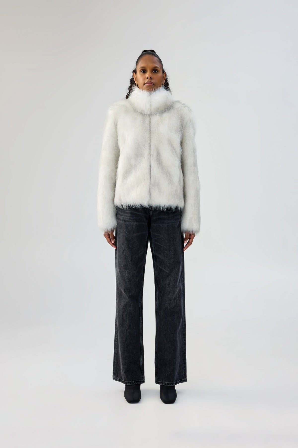 Fur Delish Jacket in Swiss White