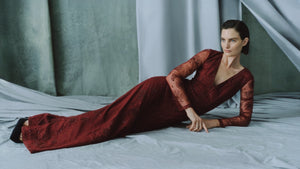 The Astrid Burgundy Gown