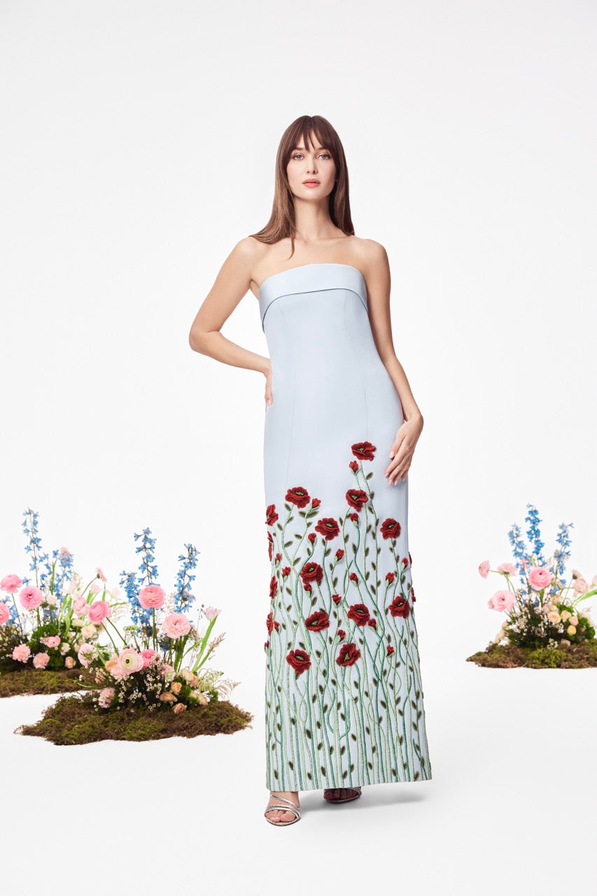 The Poppy Gown in Pale Blue