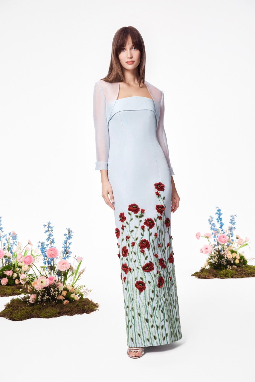 The Poppy Gown in Pale Blue