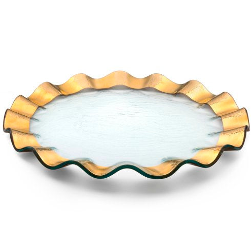 Annieglass ~ Ruffle ~ Buffet Plate, Price $120.00 in Charleston, SC from The Boutique Charleston