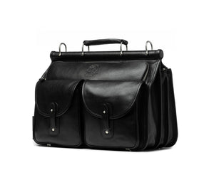 Garrison No. 147 | Vintage Black Leather Briefcase | Ghurka